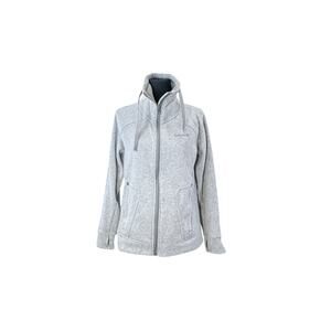 Avalanche Grey Heathered Full Zip Fleece Sweater - M